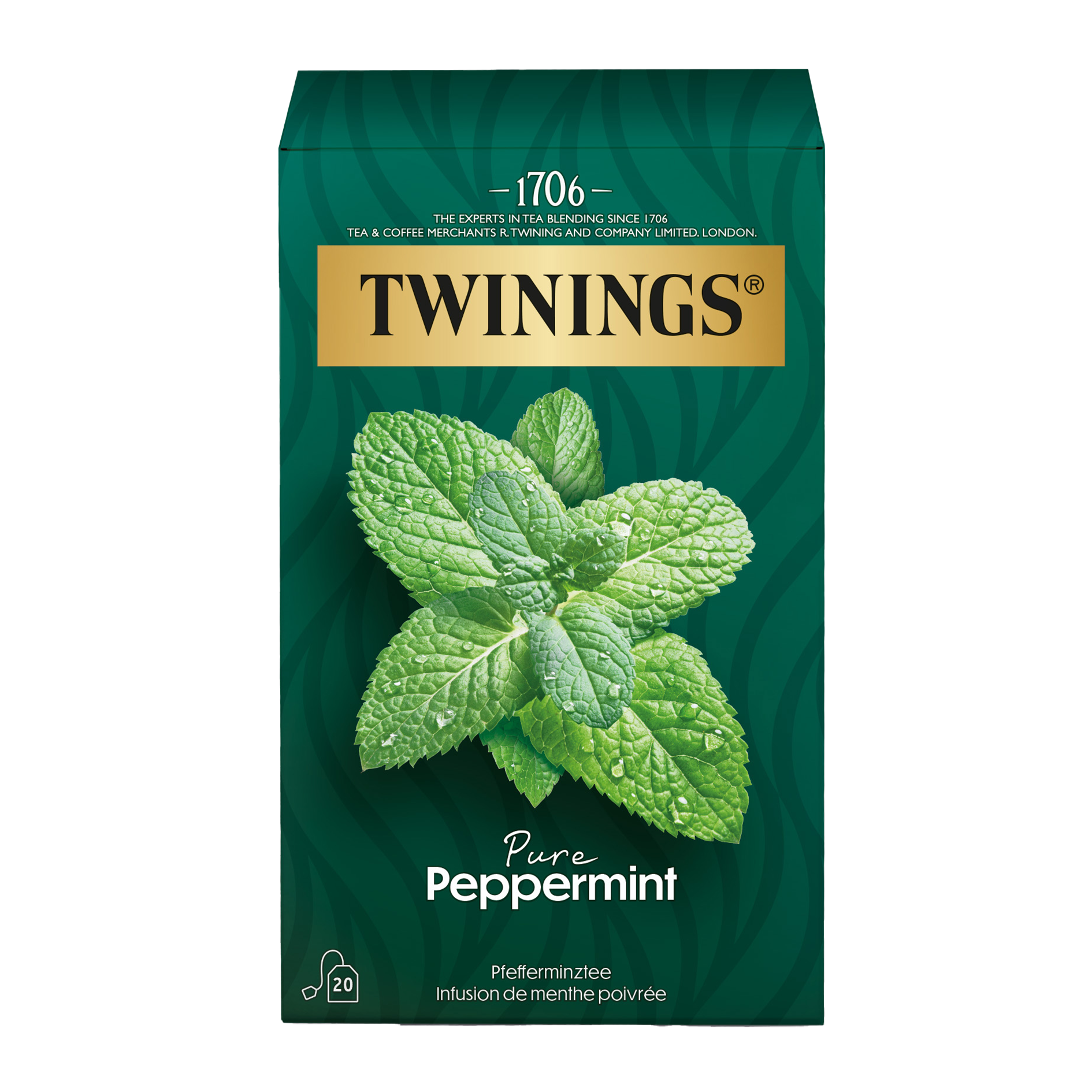 Twinings Tisane Menthe poivrée pure 20 sachets de thé 