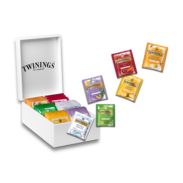 Teebox "It's Tea Time" mit Twinings Kräutertee und Früchtetee